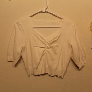 Women's Small White Crop Top/ Blouse